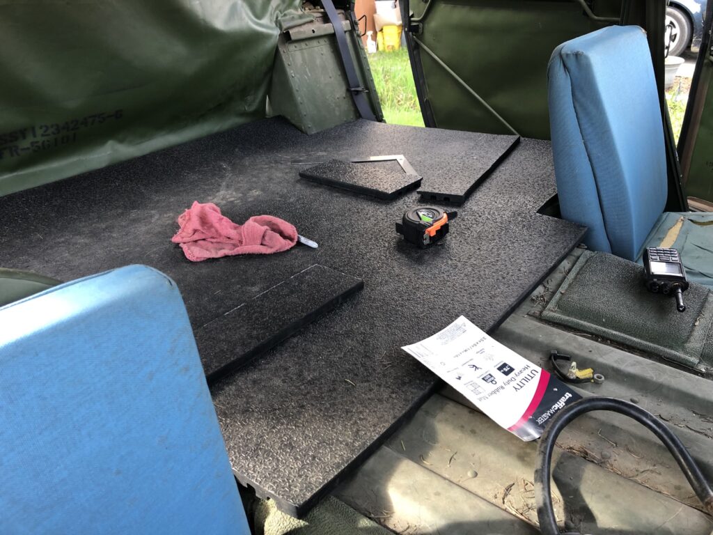 M1097R1 HMMWV Humvee floor mat installation photo 2